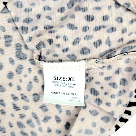 Women's XL Summer Ready Leopard Print Tank Top - Loose Fit Sleeveless High Neck - Picture 11 of 12